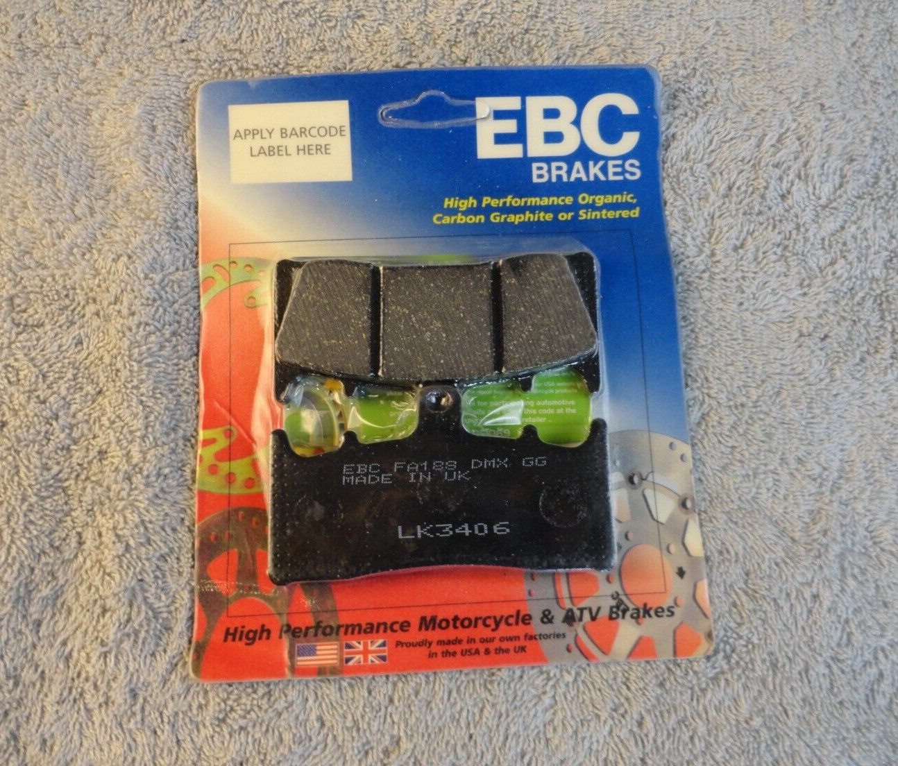 EBC Organic Brake Pad Organic – Front Brake# FA188 OEM# 59100-33E40