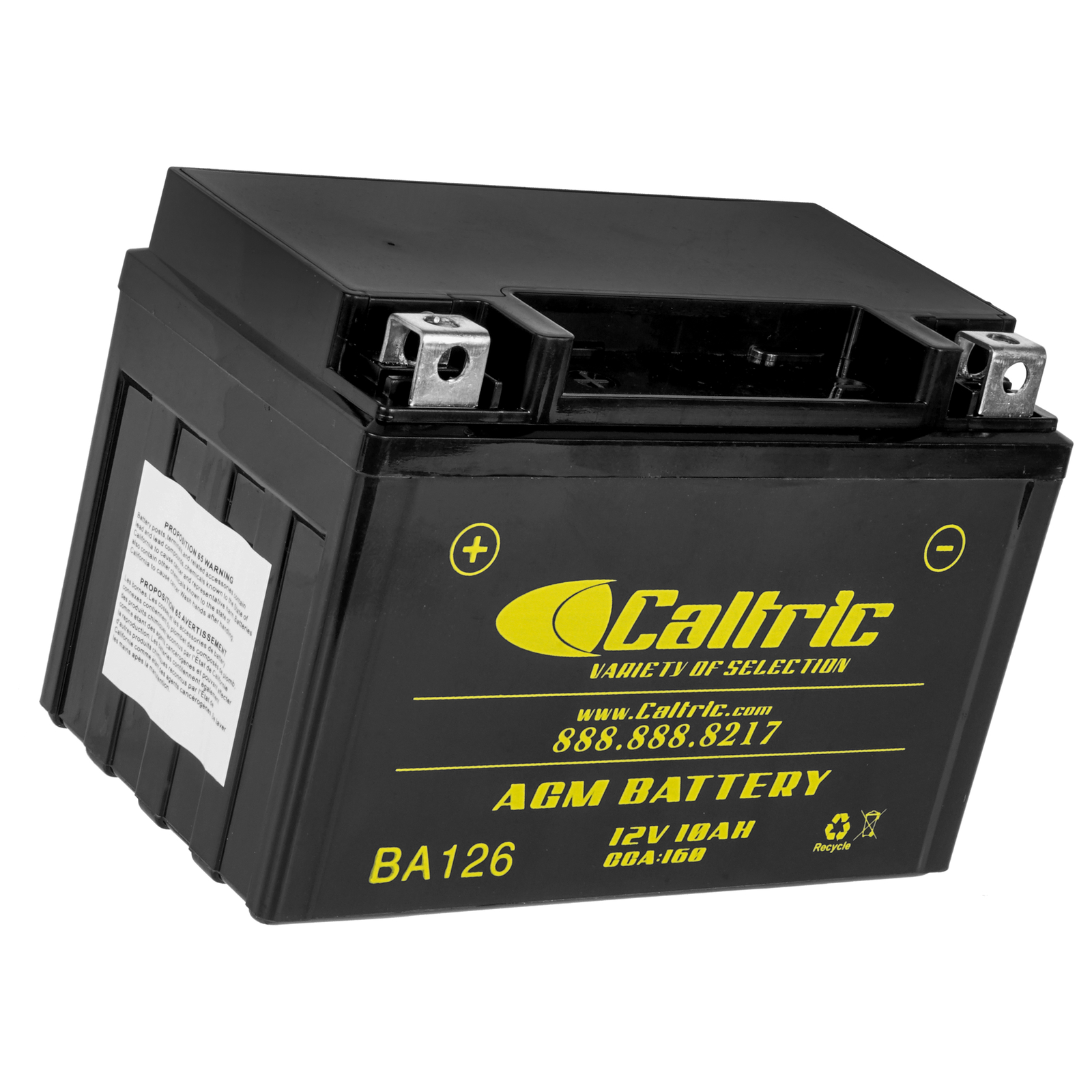 Caltric YT12A-BS AGM Battery for Kawasaki 26012-0556 Battery 12V 10Ah