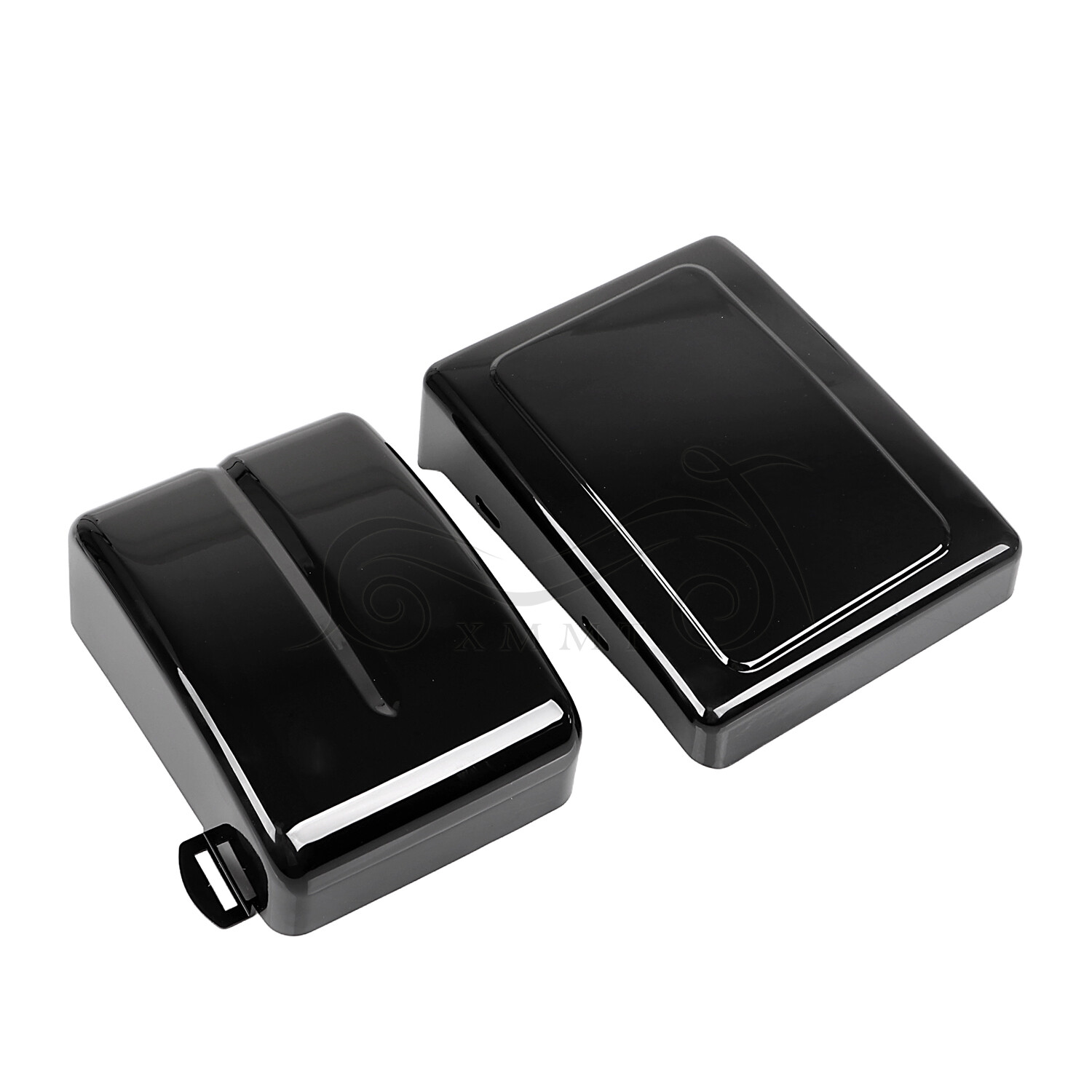 Black Battery Side Cover For Harley Dyna Street Bob FXDB Super Glide Custom FXDC