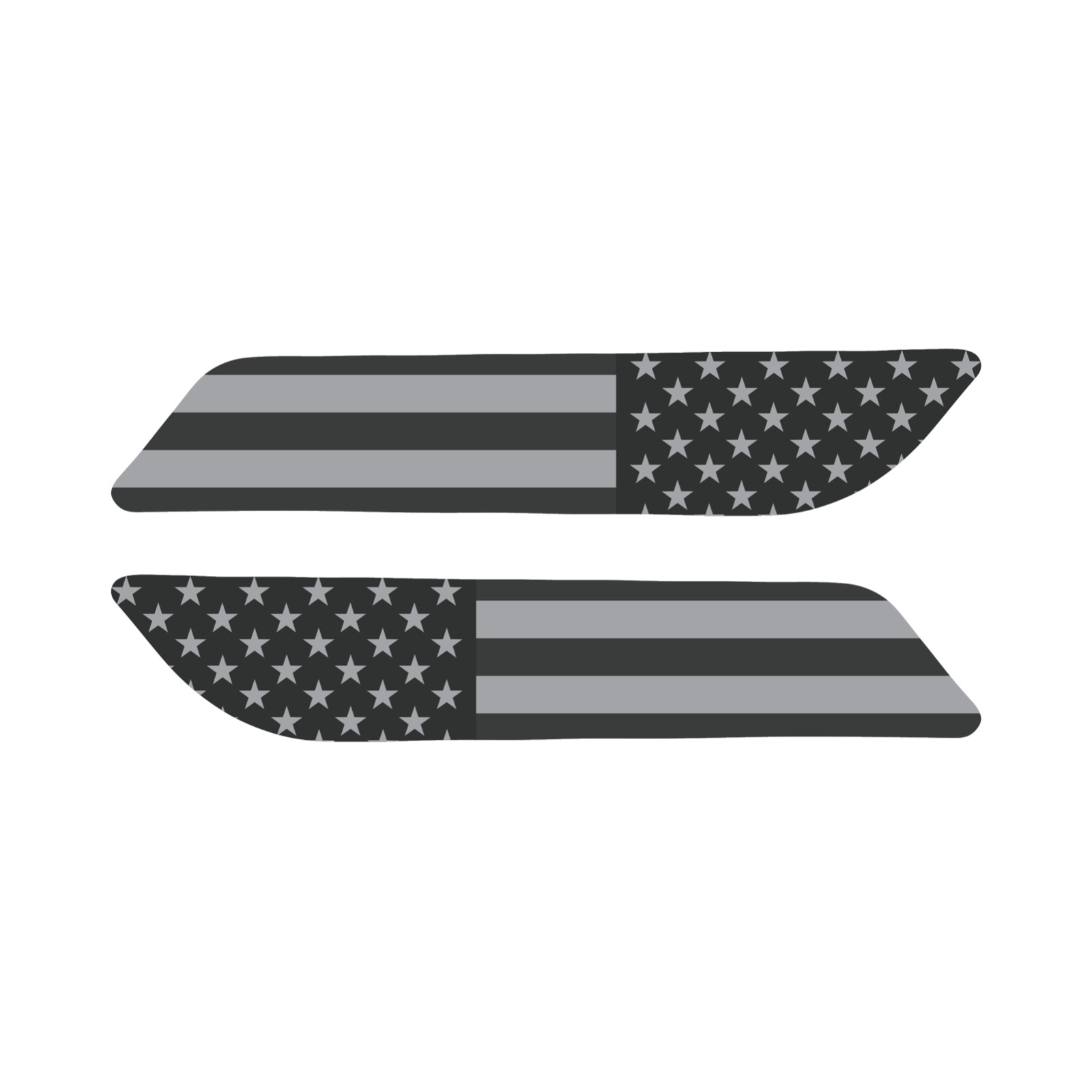 Black & Grey American Flag Saddlebag Latch Inserts. Fits 2012 – 2016 Switchback