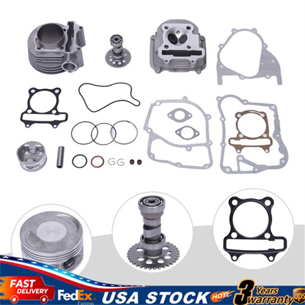 For GY6 150cc 200cc Big Bore Kit Set Cylinder Head Piston Gasket Set 61mm 170cc