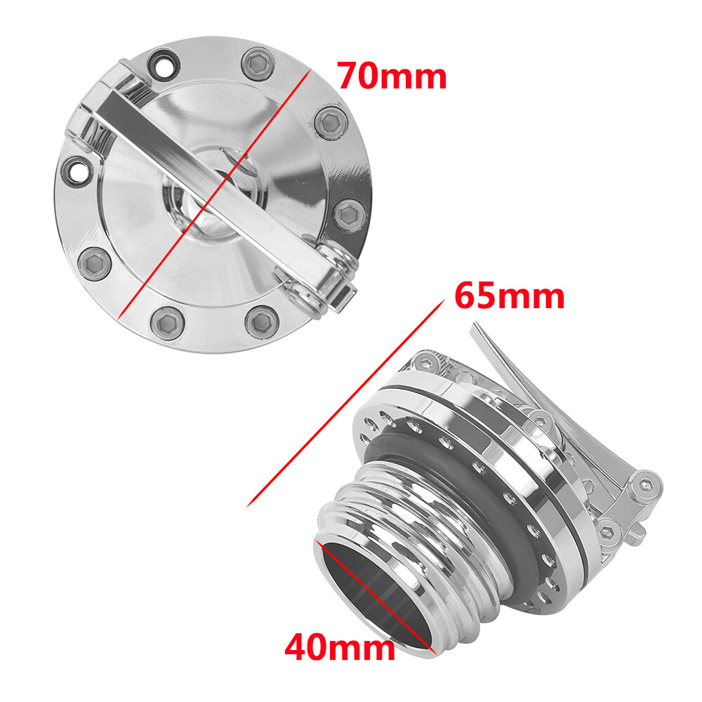 Chrome Fuel Tank Cover Gas Oil Cap For Harley Touring Sportster Dyna 1996-UP