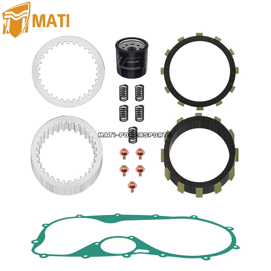 Clutch Friction Steel Plates & Gasket Oil Filter Kit for Kawasaki Vulcan 800 900