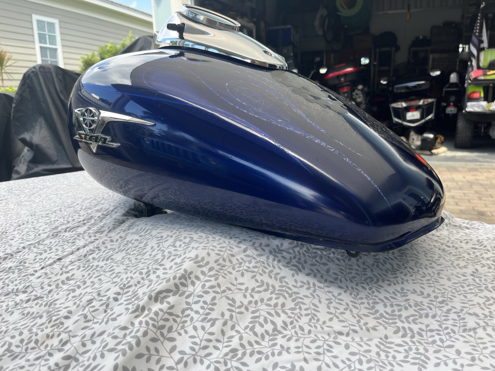 Yamaha OEM V-Star VStar XVS 650 XVS650 Gas Fuel Tank Petrol NO LEAKS/RUST VIDEO