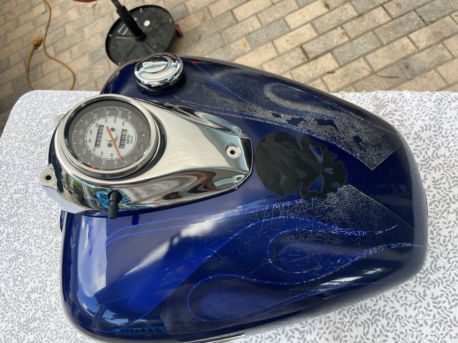Yamaha OEM V-Star VStar XVS 650 XVS650 Gas Fuel Tank Petrol NO LEAKS/RUST VIDEO