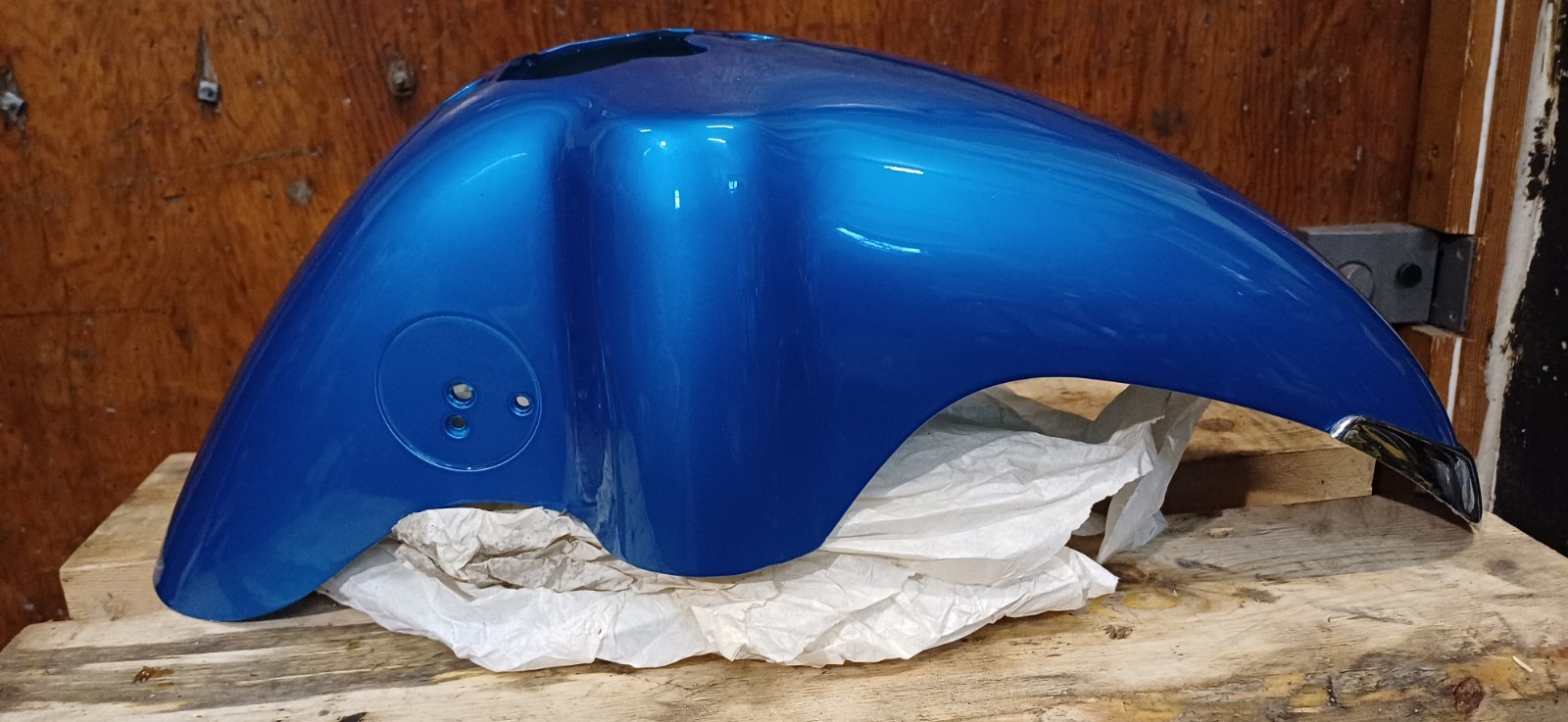 Italjet Torpedo 50 Pt #4600500 Front Mudguard Blue & Chrome Read Des Free P&P