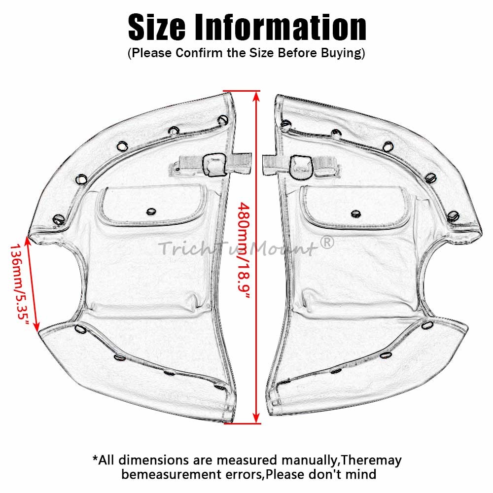Black Lower Leg Warmer Bags Wind Deflector For Indian Chieftain Dark Horse 2016