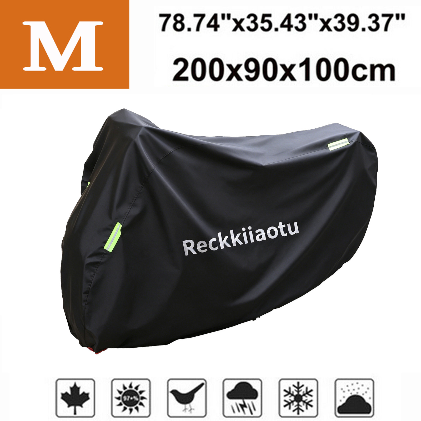 M Black Motorcycle Bike Storage Cover Outdoor Dust Waterproof For Honda Grom 125