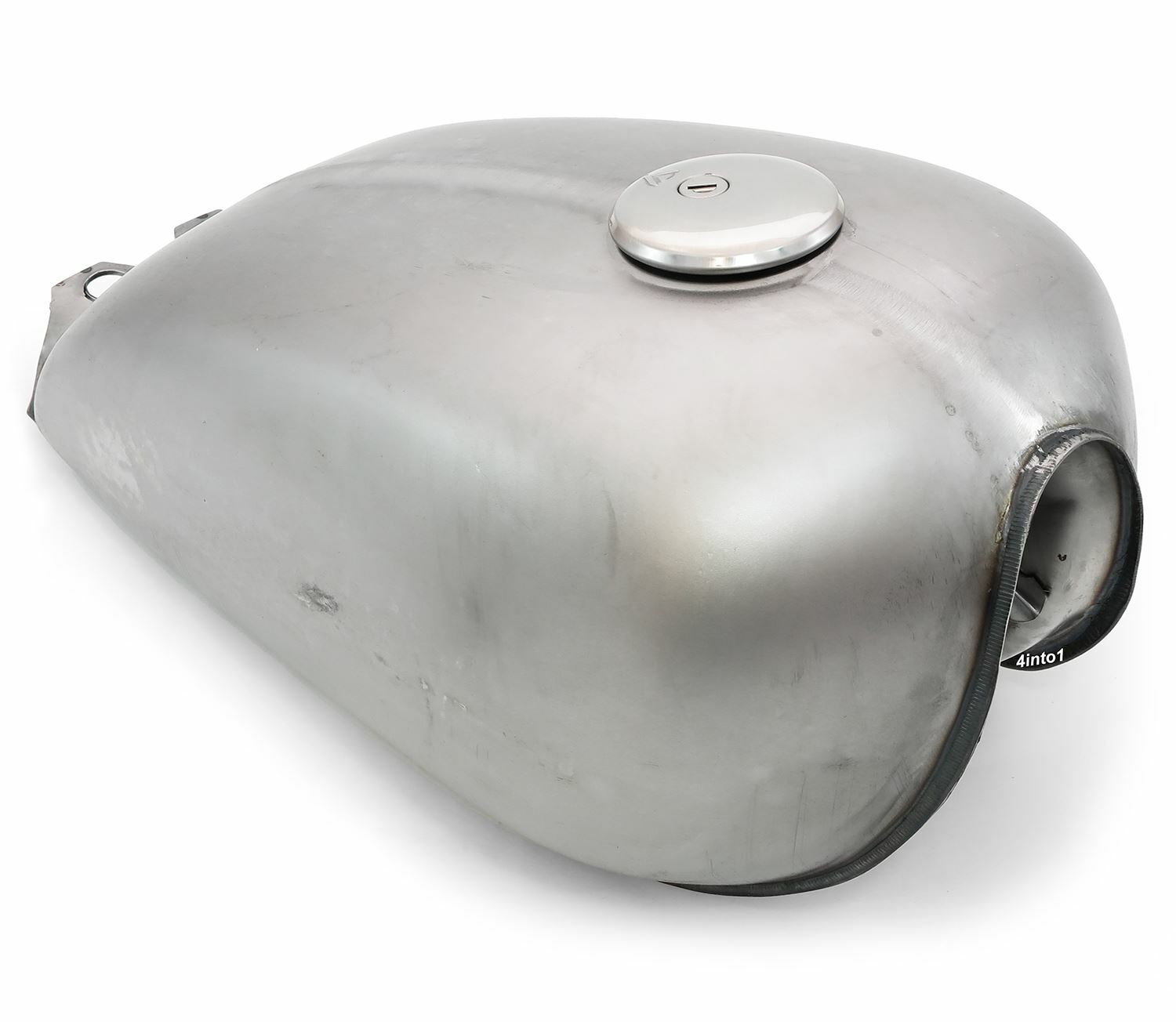 The Pacifica Bobber Gas Tank Raw Steel Cafe Racer Motorcycle Fuel Retro Classic