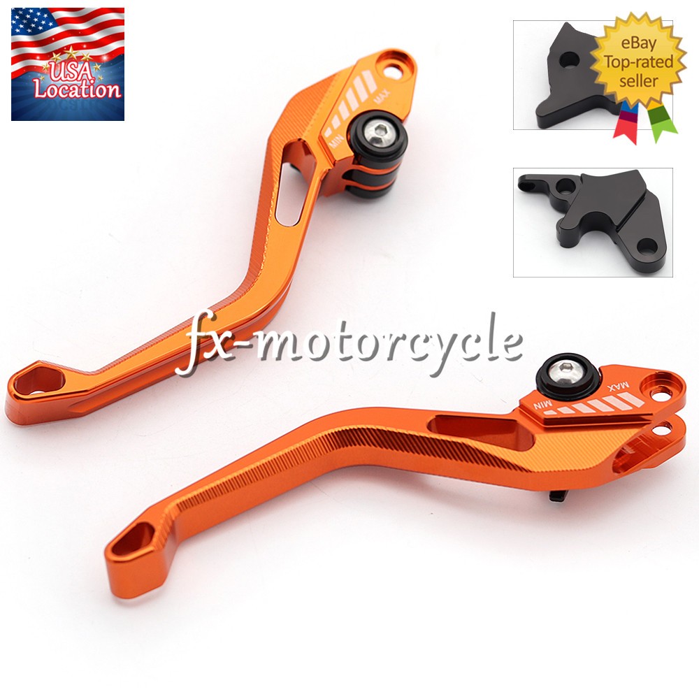 For KTM 690 Duke/SMC/SMCR 2014-2021 3D Rhombus CNC Brake Clutch Levers Short Set