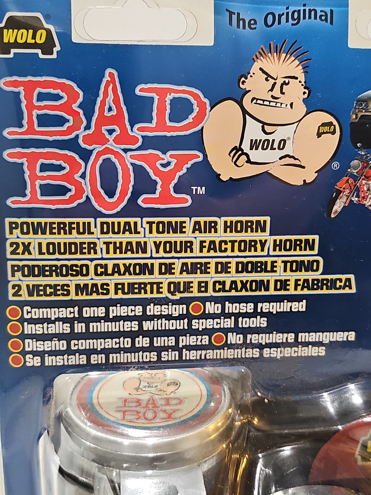 WOLO 419 ~ Bad Boy ~ Dual Tone Air Horn ~ Easy to Install for all 12V Horns