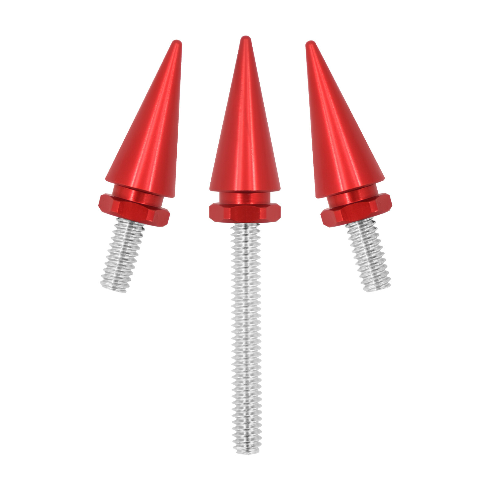3x Red Spike Windscreen Windshield Screws For Harley 14-23 Street Electra Glide