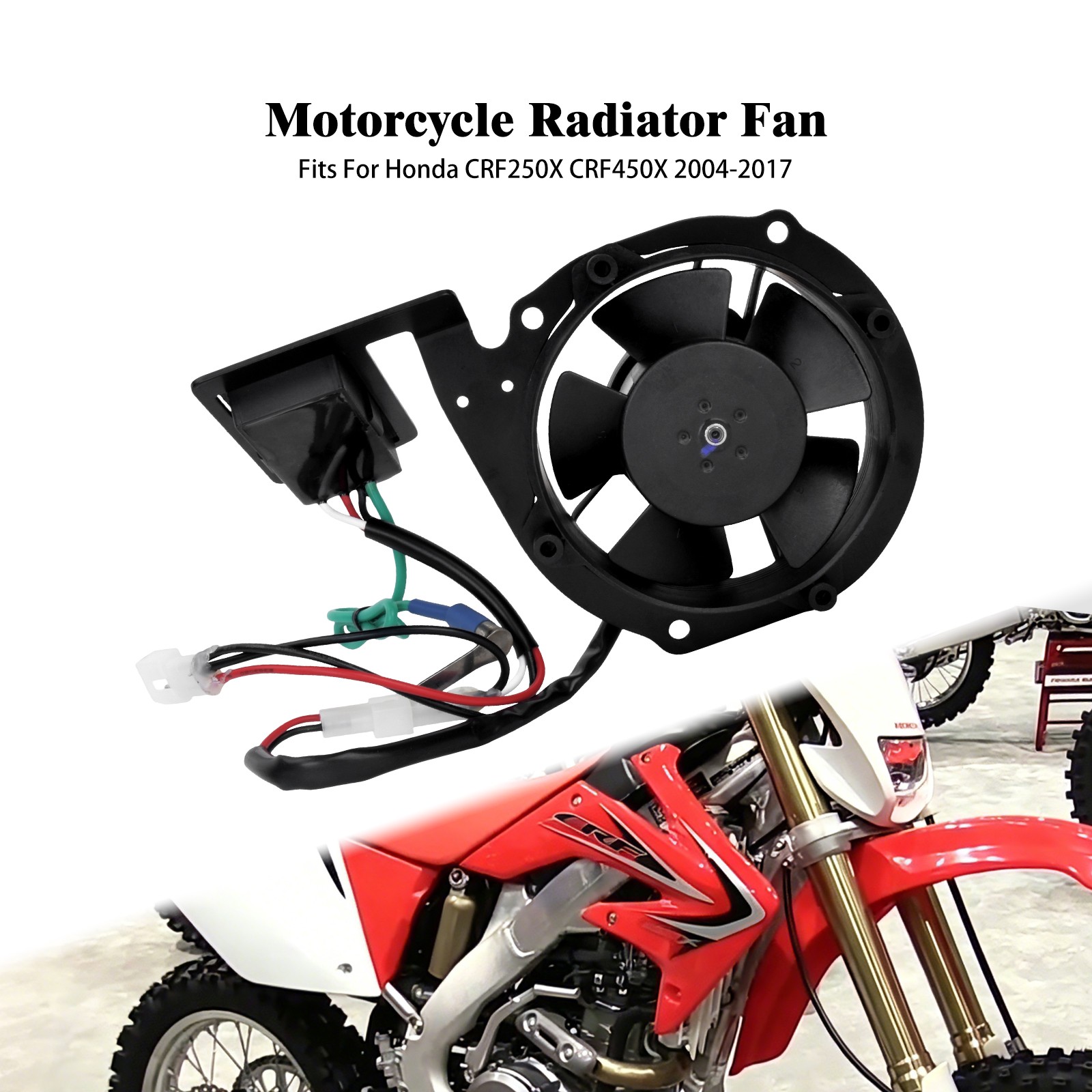 Trail Tech Radiator Cooling Fan Kits Black For Honda CRF250X CRF450X 2004-2017
