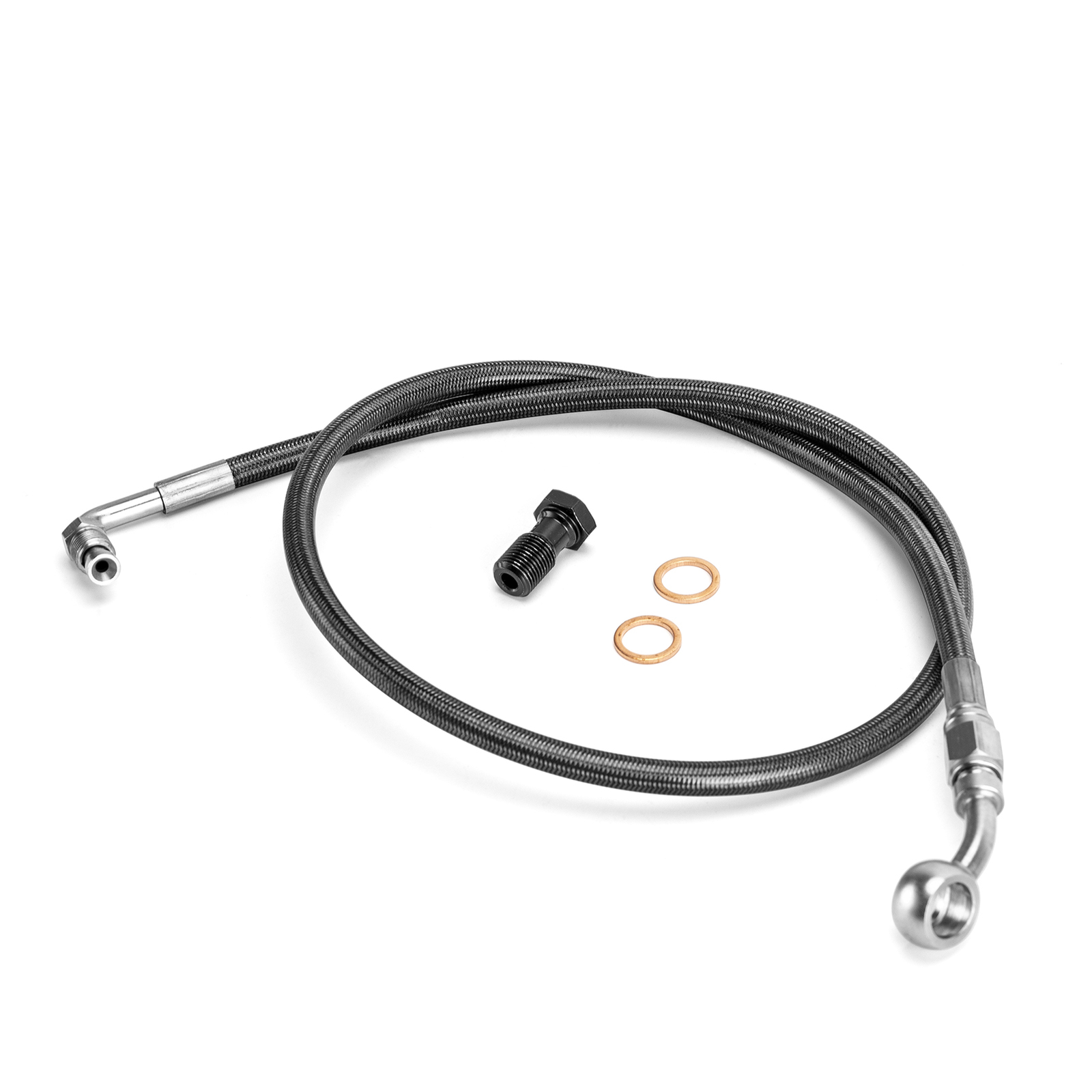 ABS Stainless Steel Upper Brake Line Kit +12″ For Harley Fat Bob FXFB 2018-2026
