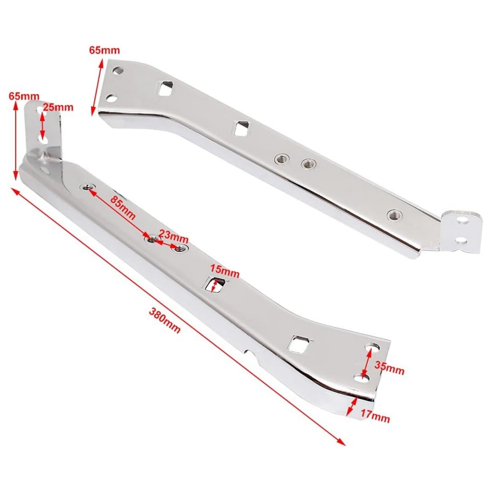 Chrome Saddlebag Rail Support Bracket Left & Right Side Fit for Harley Touring