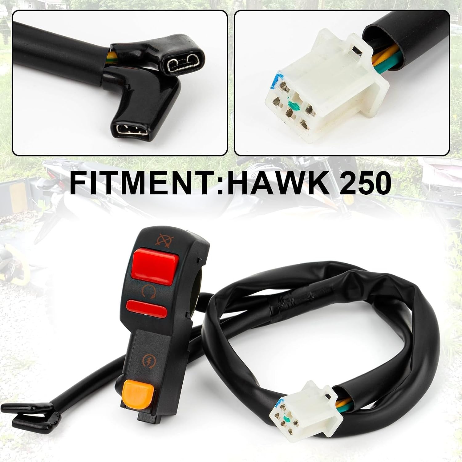 Right Handlebar Ignition Button, Kill and Starter Switch Hawk 250 Dirt Bike