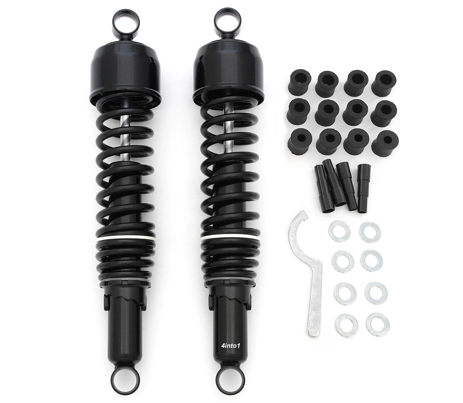 Honda GL1200 Dual Spring Black Shocks – 365mm / 14 3/8″ – VT500 Shadow Ascot