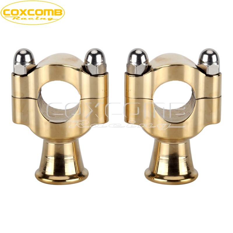 Brass 1″ 25mm Handlebar Mount Clamp Riser for Bobber Chopper Cruiser Cafe Racer