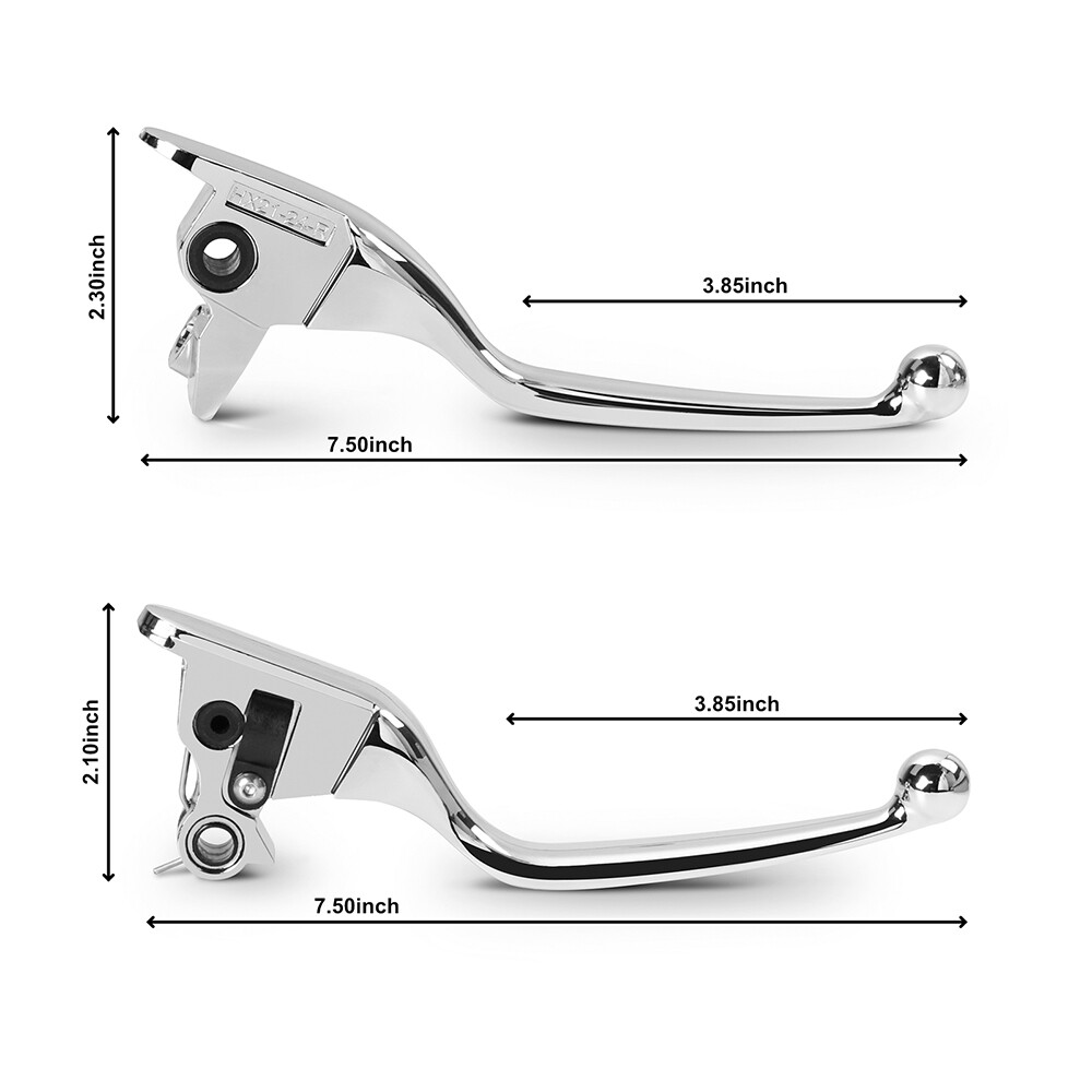 Chrome Brake Clutch Levers 7.5″ Hand Grip Front For Harley Road Glide FLTRK 2024