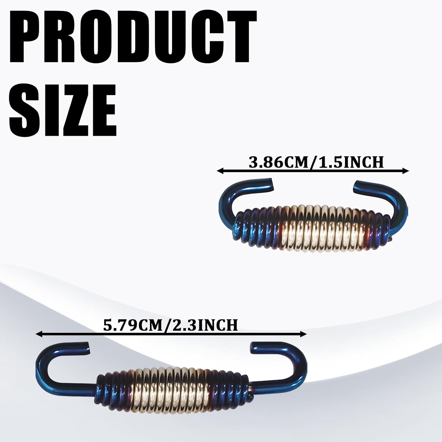 Universal Motorcycle Exhaust Spring Kit, 2 PCS 40 mm-60 mm Stainless Steel Retra