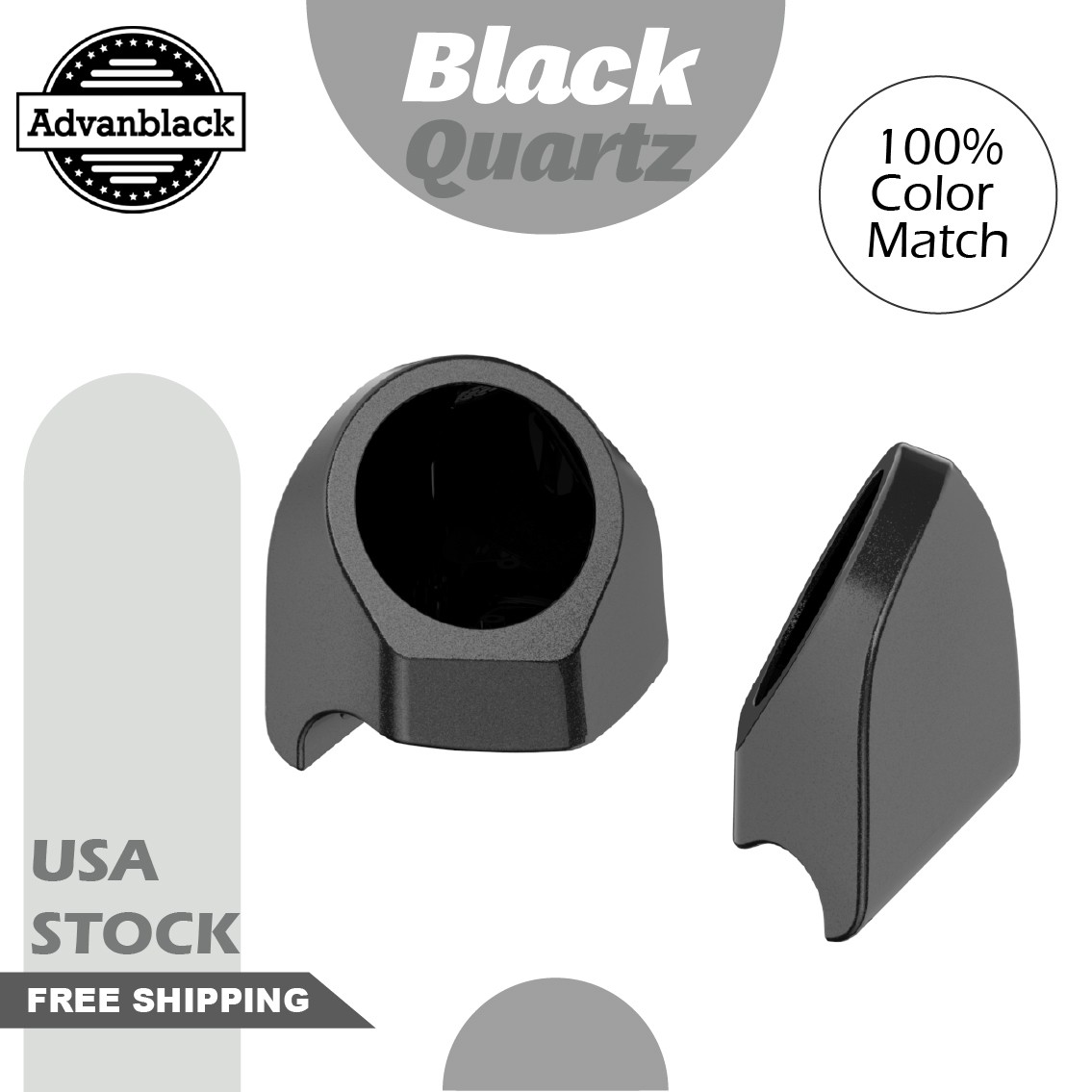 Fits Harley King Tour Pack BLACK QUARTZ Advanblack 6.5 inches Speaker Pods