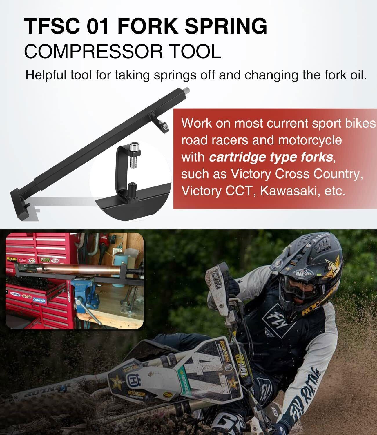 TFSC 01 Fork Spring Compressor Tool for Most Current Sport Bikes Road Racers