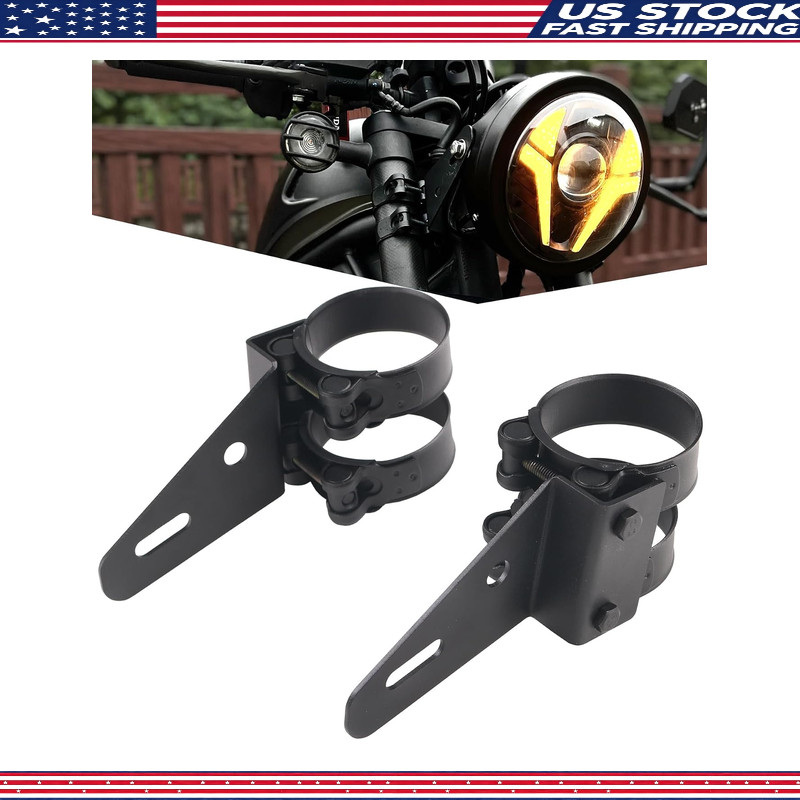Motorcycle Headlight Brackets 52mm Cafe Racer Chopper Bobber