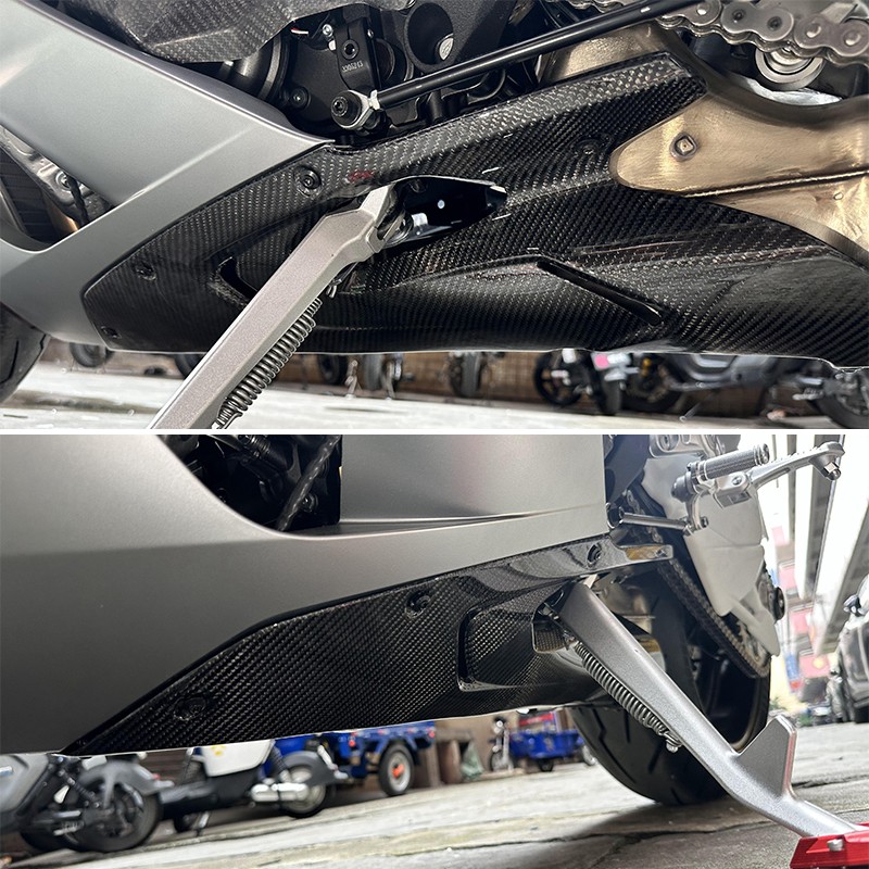 AOTWTR For QJMOTOR SRK 921RR 100% Carbon Fiber Rear Swingarm Frame Guard Fairing