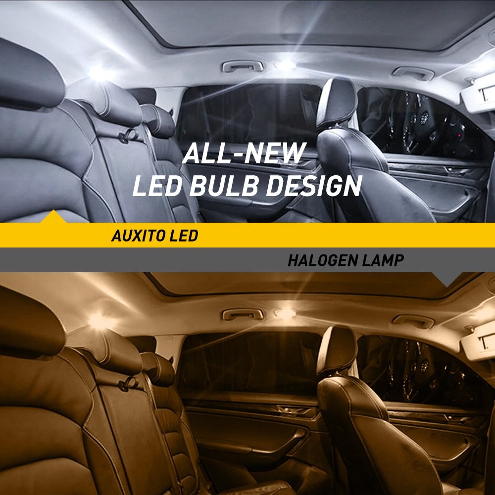 T10 LED License Plate Light Bulbs 6000K Bright Super White 168 2825 194 AUXITO