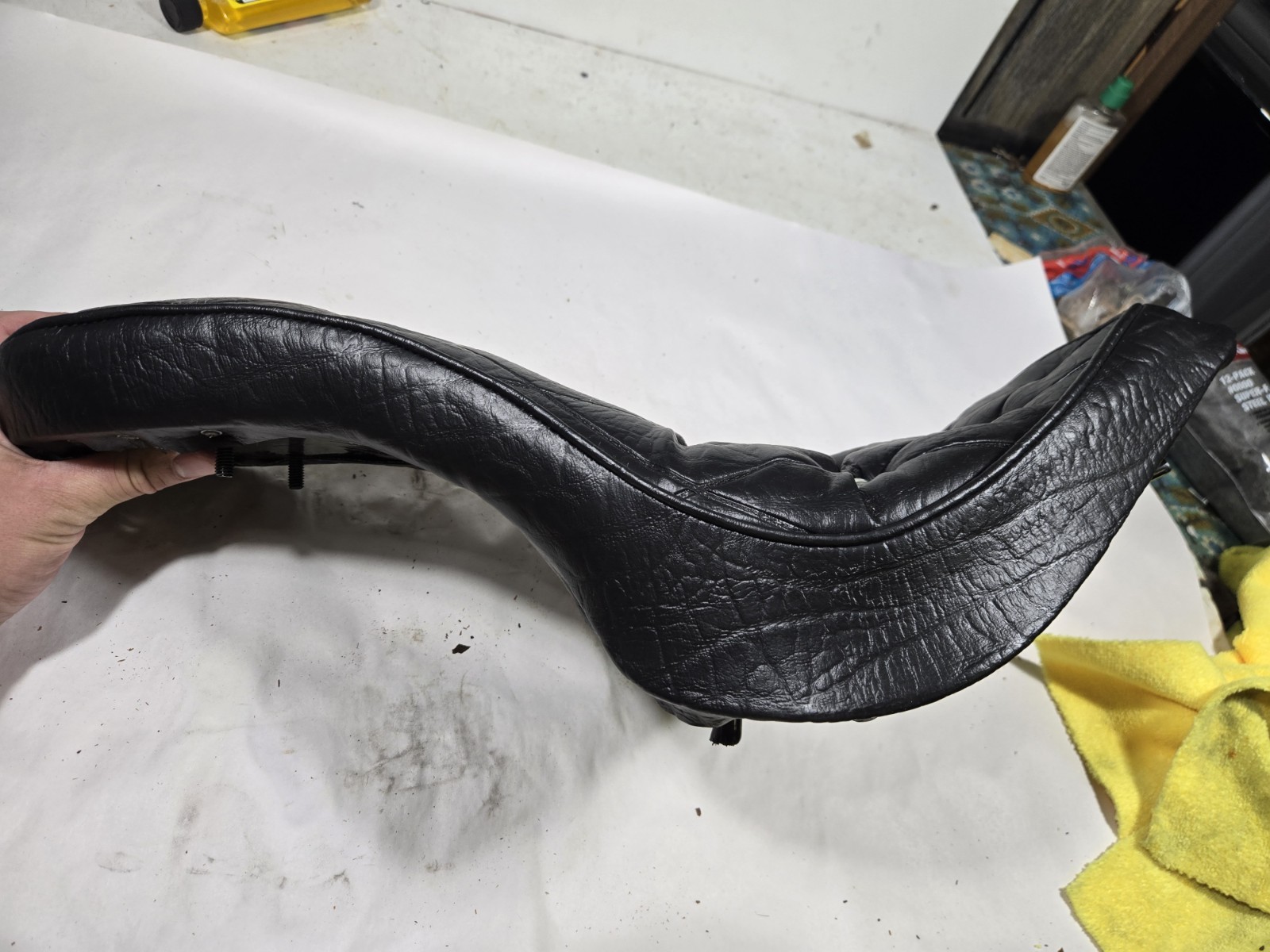 NOS Harley Giuliari Rigid Frame Chopper Seat, Knucklehead, Panhead, Shovelhead