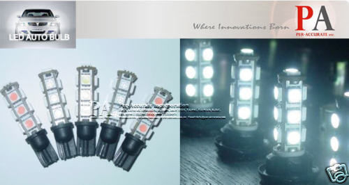 T10 194 158 W5W 13 5050 SMD LED AUTO LIGHT BULB WHITE P3 2 Pair