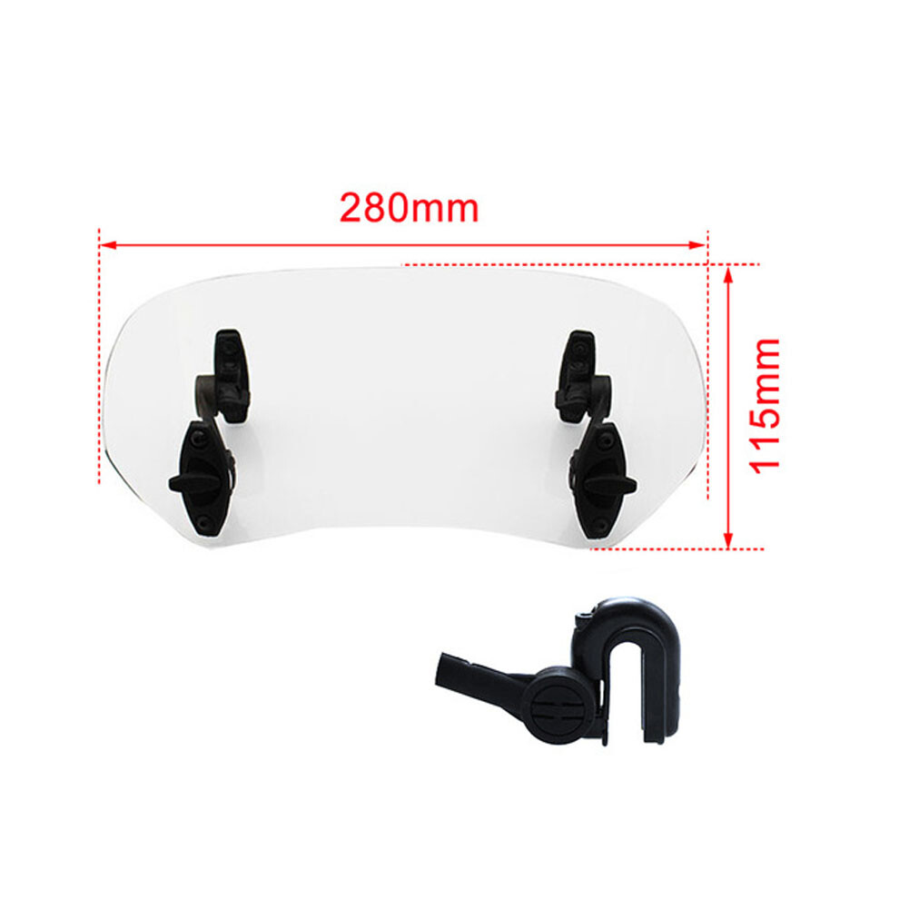 Windshield Wind Deflector Extension Universal Fit for Most Motorcycle Scooter