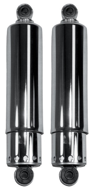 Mid USA 29004 Chrome Replica 12″ Covered Rear Shocks Harley Ironhead Shovelhead