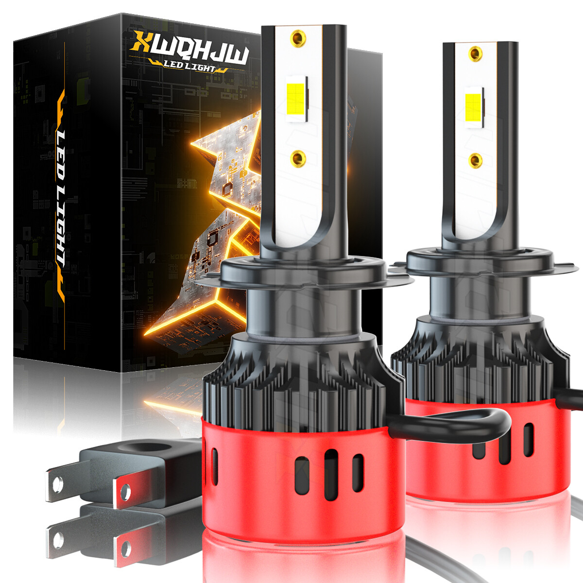 2X H7 LED Headlight Bulb For Kawasaki Ninja ZX6R ZX636C 2003-2006 ZX636E 2013-14