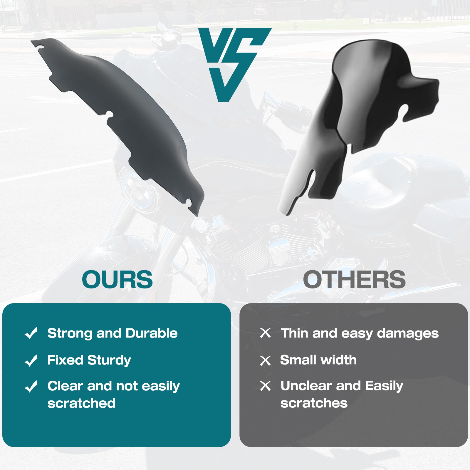 6″ Wave Windshield Windscreen For Harley CVO Street Electra Tri Glide 1996-2013