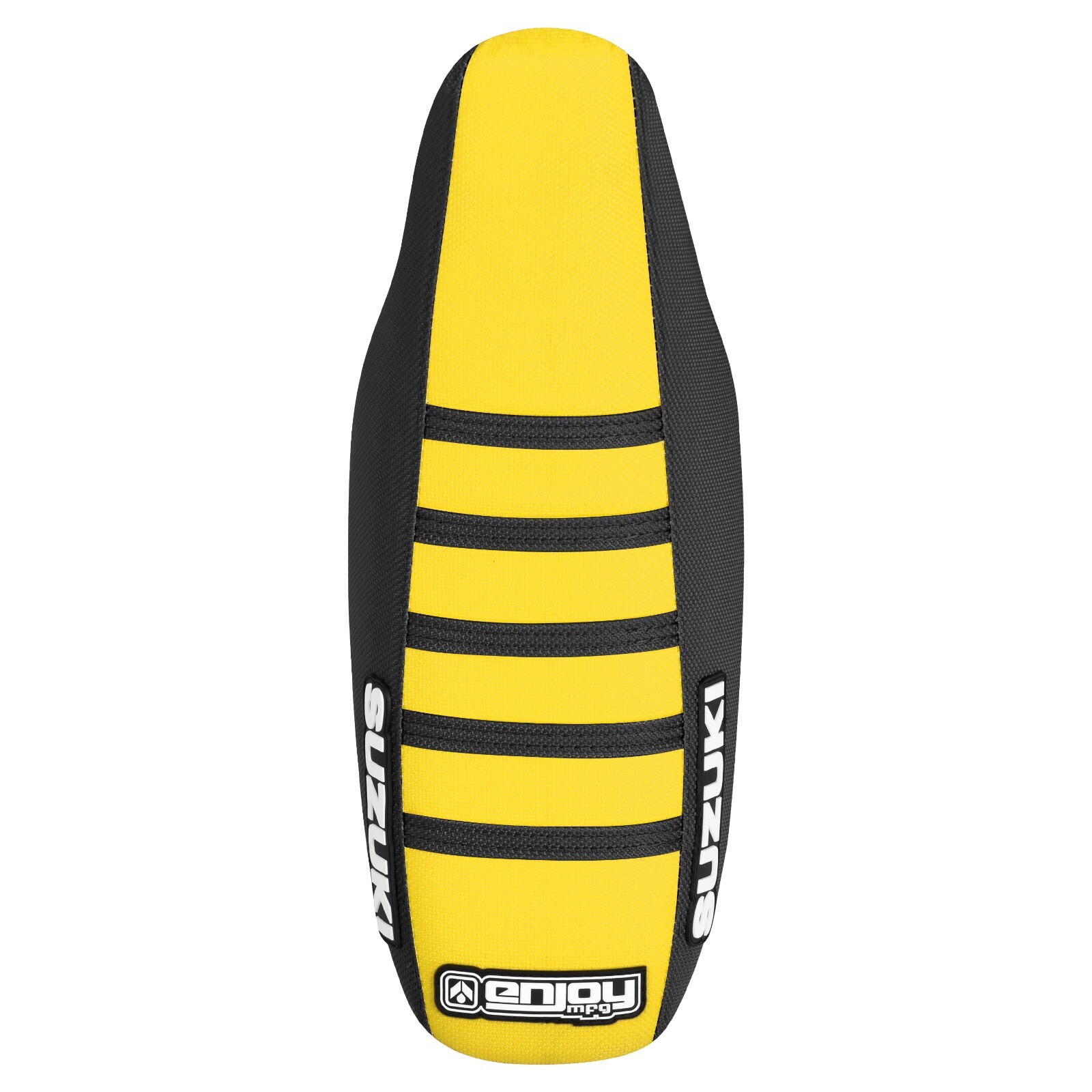 2001-2004 SUZUKI JR 80 SEAT COVER by Enjoy MFG BLACK & YELLOW w/ BLACK RIBS #198