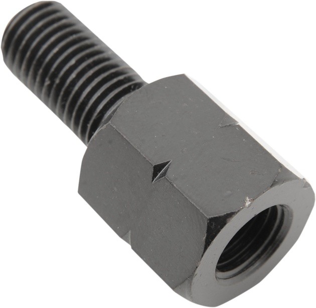 Emgo Mirror Adapter 10mm to 10mm Black Left Hand Thread