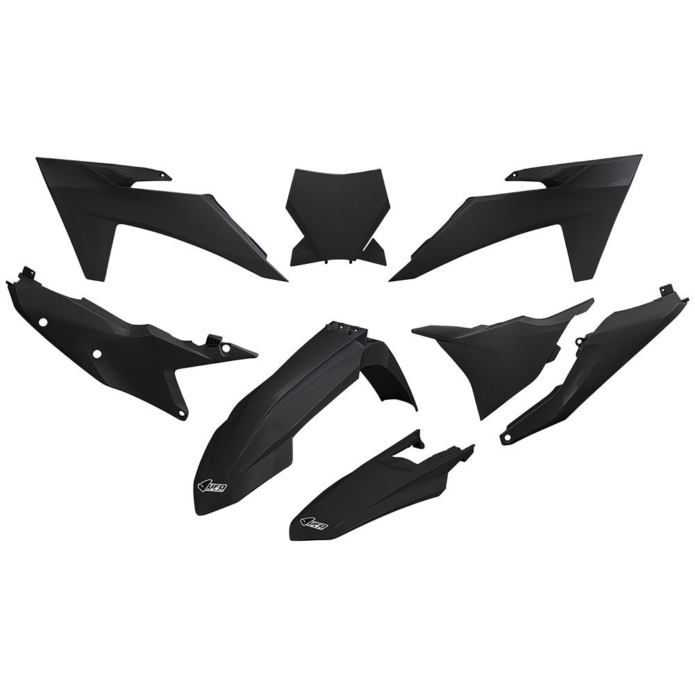 UFO Plastic Kit Set Complete Black KTM 125 250 300 350 450 SX XC SXF XCF 23-24
