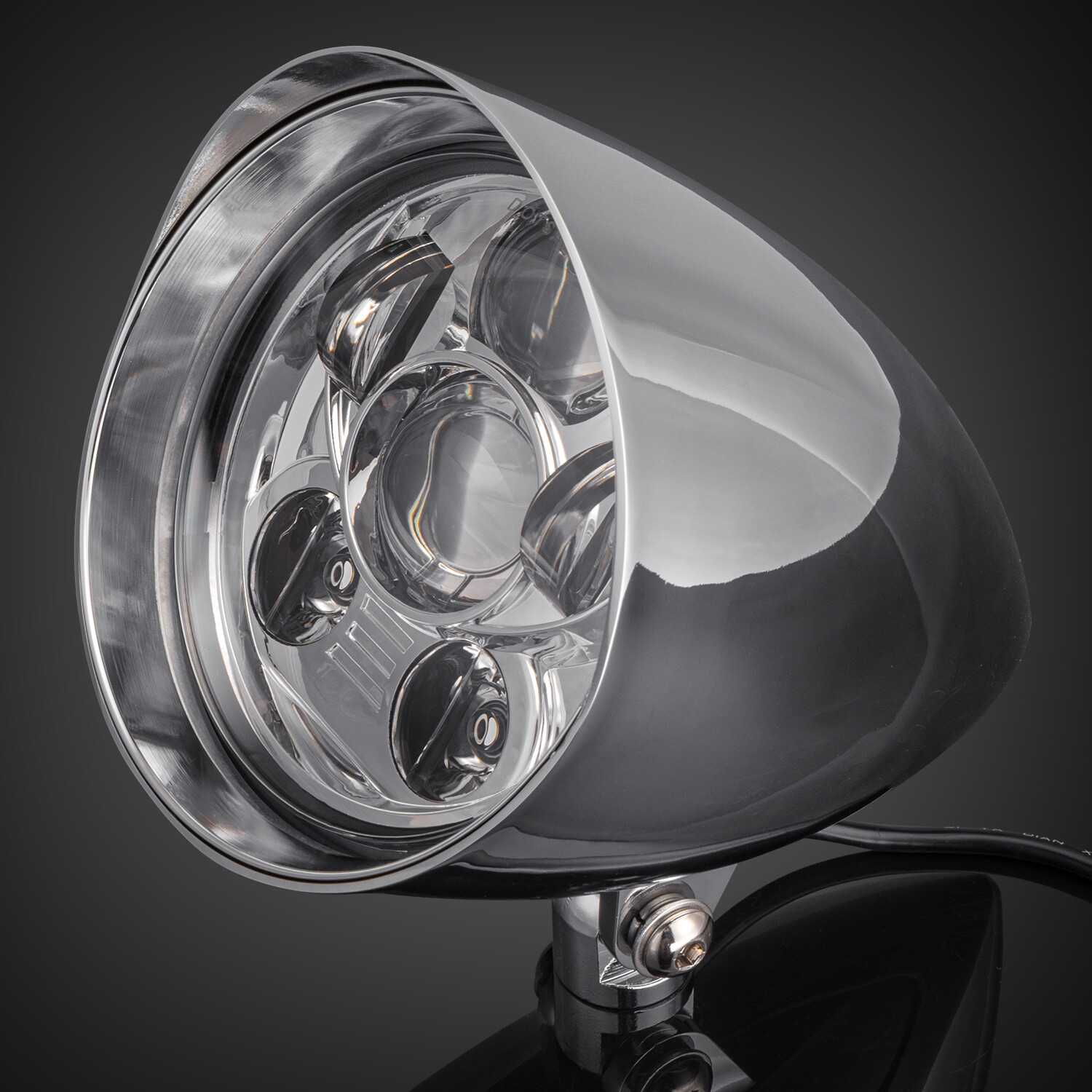 6″ LED Bullet Headlight Assembly For Harley Sportster Softail Bobber Chopper