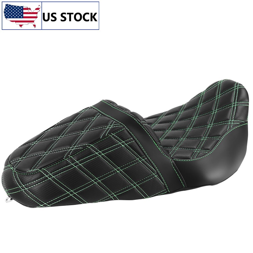 Rider Driver Passenger Seat Green For Harley Street Glide Road King 1997-2007 US