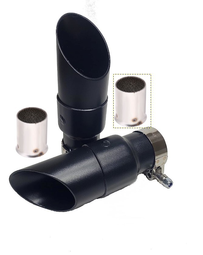 Pair of 2 Inch Inlet MOTORCYCLE SHORT MOTO GP SLIP-ON