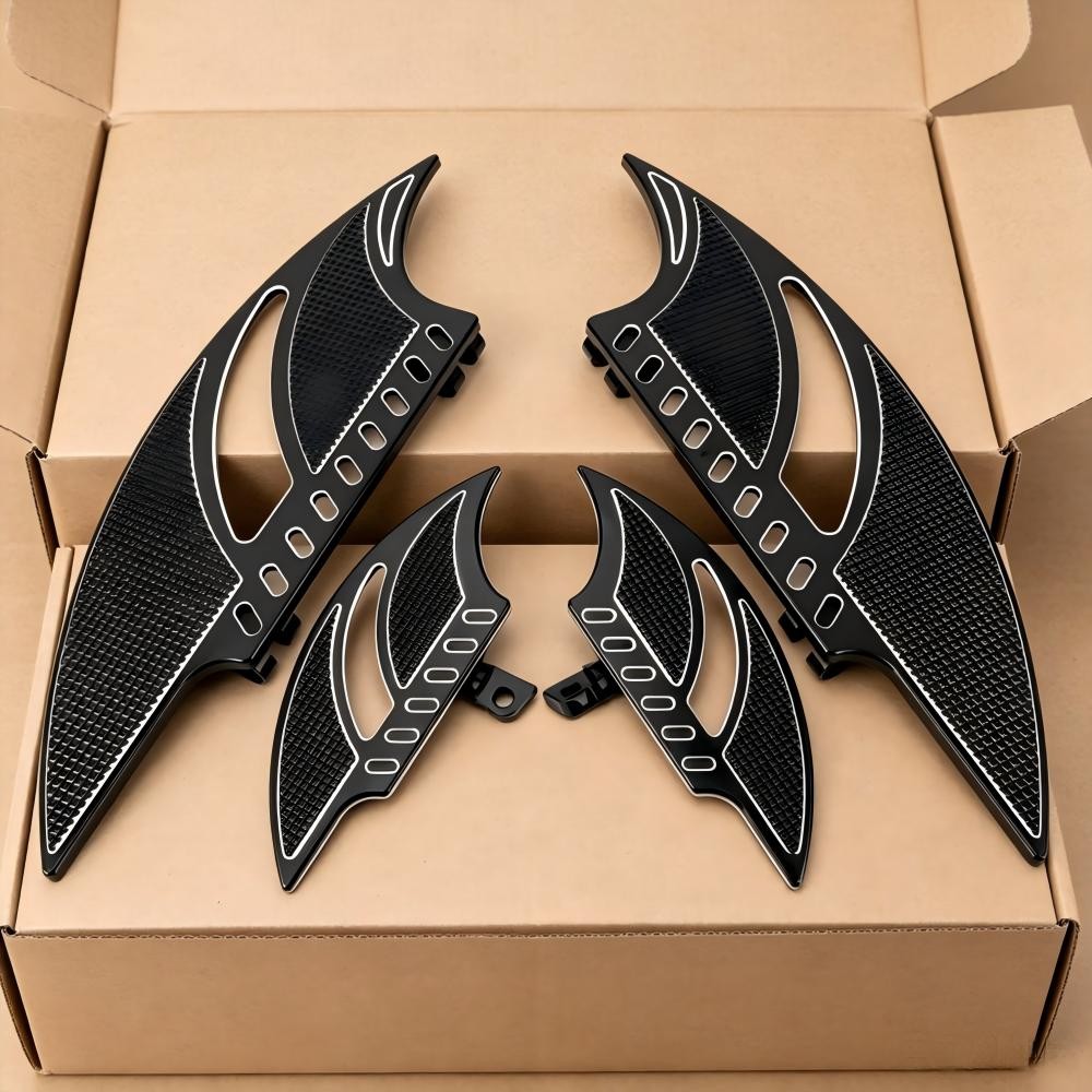 For Harley Touring Road King Glide Driver Passenger Floorboards Foot Board Pegs