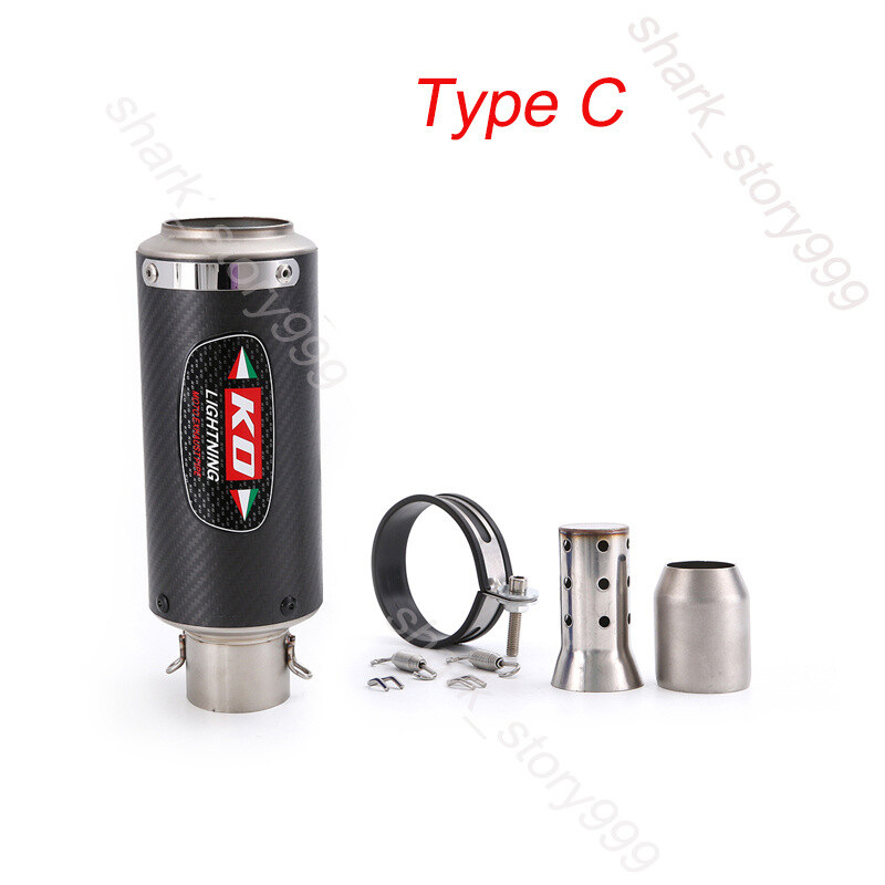 51-38mm Motorcycle Street Bike Exhaust Tips Muffler Pipe With DB Killer Silencer