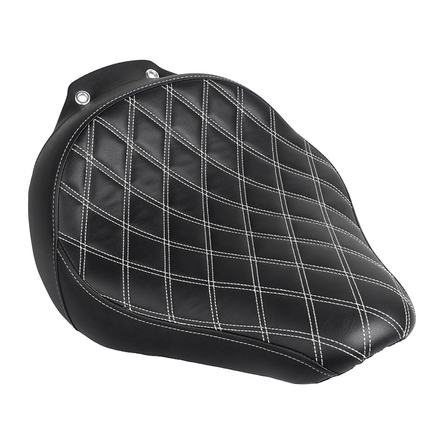 White Stitching Front Driver Rider Solo Seat For Harley Fat Boy FLSTF EFI FLSTFI