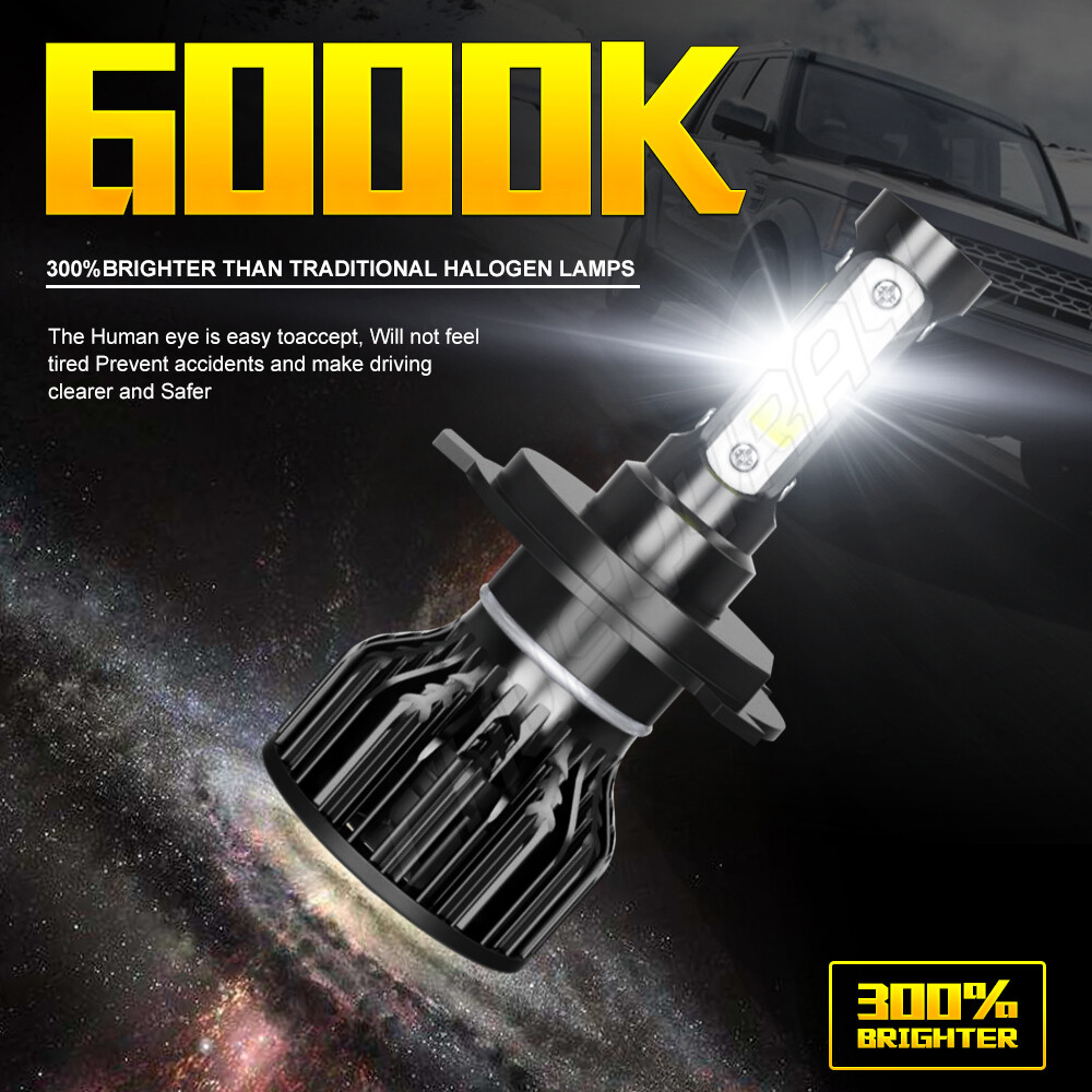 High Power HID LED Headlight H4 Bulbs Lights for Kawasaki ZZr600 2003-2008 Bulb