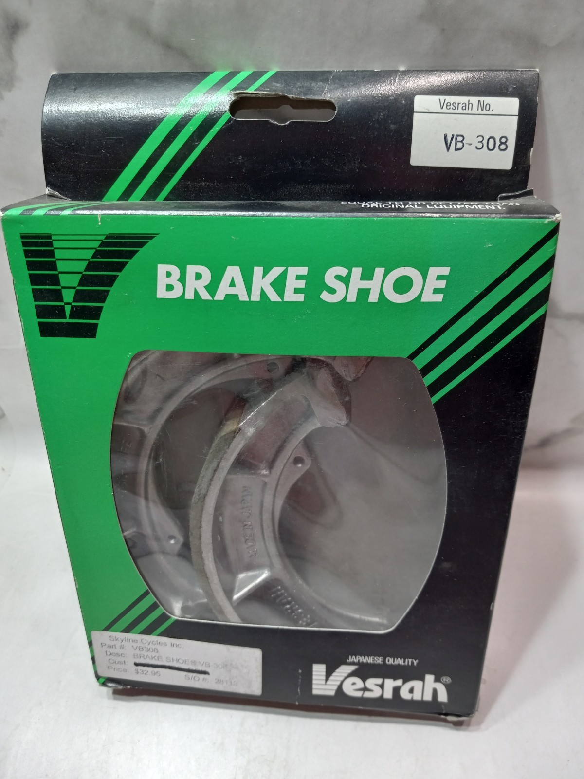 Vesrah Standard Brake Shoes VB-308 SUZUKI (K-1135) Genuine OEM NOS