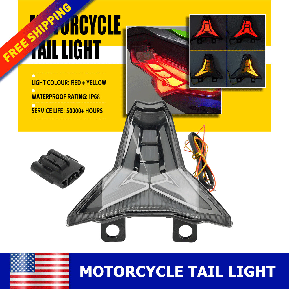 For 2019-2024 2025 ZX6R ZX4R ZX10R Ninj400 Integrated LED Tail Light Turn Signal