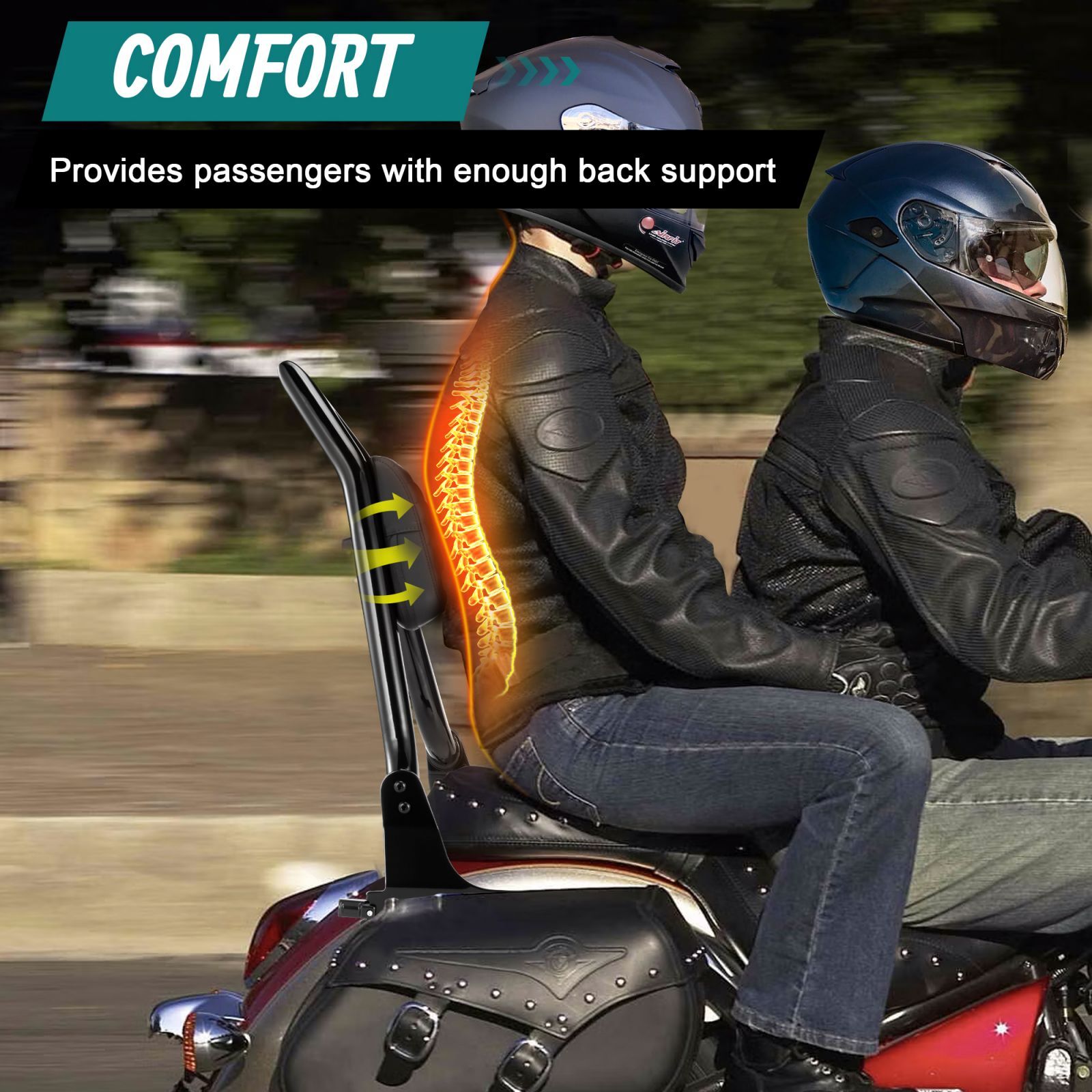 Passenger Backrest Sissy Bar Engine Guard for Softail 2018-up Fat Boy Breakout