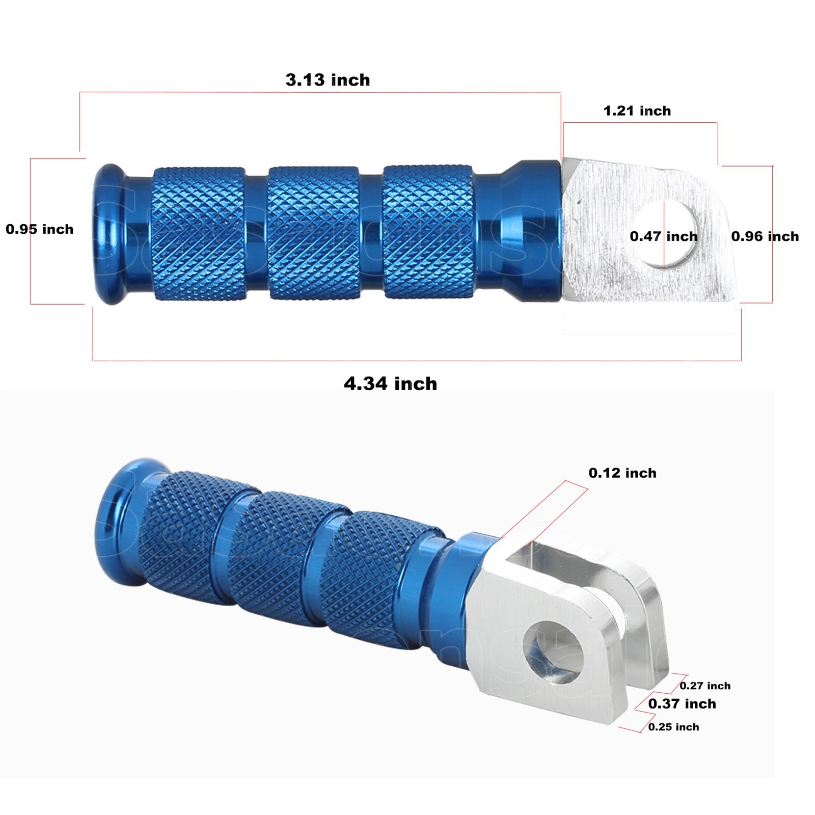 [SASA] Compatible With Suzuki Blue CNC Billet Anodized FRONT Foot Pegs