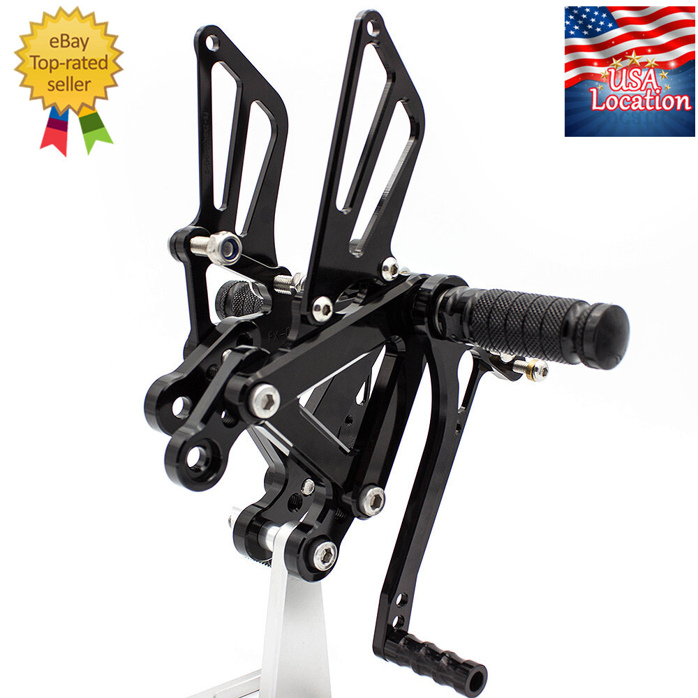 For Kawasaki Ninja ZX6R ZX636 2003-2004 FXCNC Rearset Footpegs Pedals Footrest